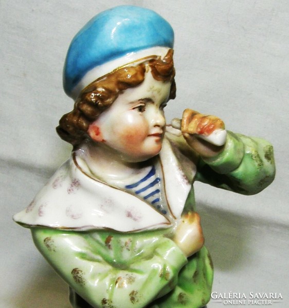 Tengerész fiú - Antik Aich porcelán - 19 cm
