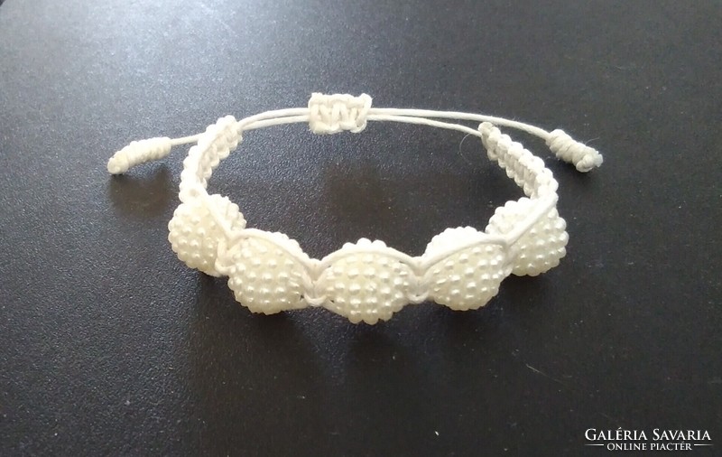 White shamballa bracelet
