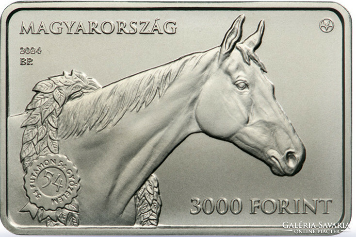 My treasure is the Hungarian racing horse HUF 3000 non-ferrous metal medal 2024 unopened unc +prosi