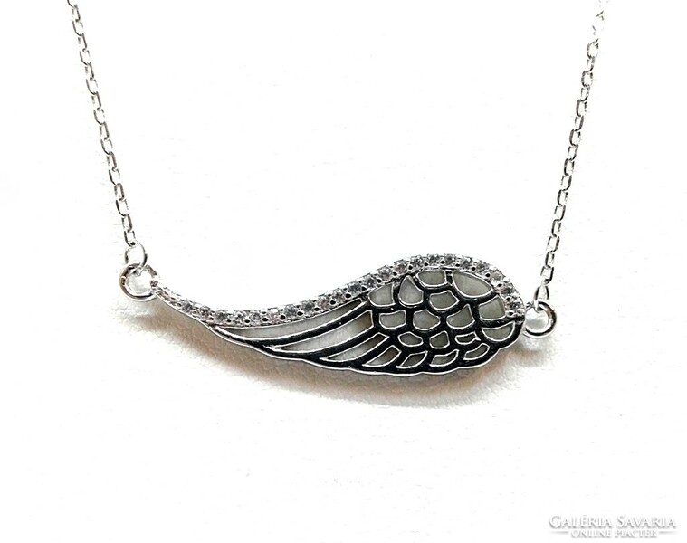 Silver necklace with angel wings (zal-ag115050)