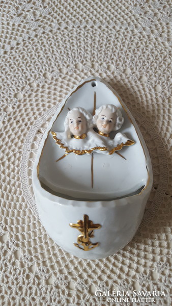 Angelic porcelain holy water tank