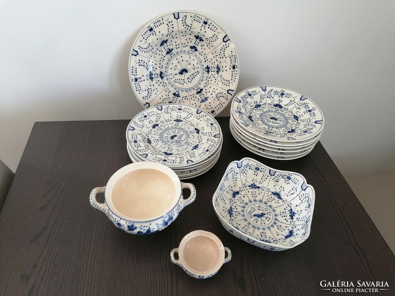 6 Personal, antique Zsolnay tableware, 19th century It's over
