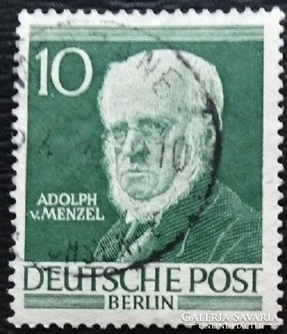 BB95p / Németország - Berlin 1952 Híres Berliniek I. bélyegsor 10 Pf. értéke pecsételt
