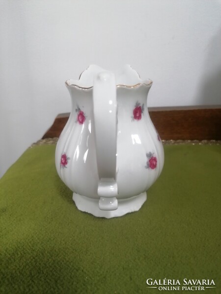 Zsolnay porcelain rose pattern milk spout