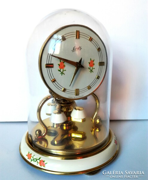 Rotating pendulum, drilling, schatz mechanical table clock