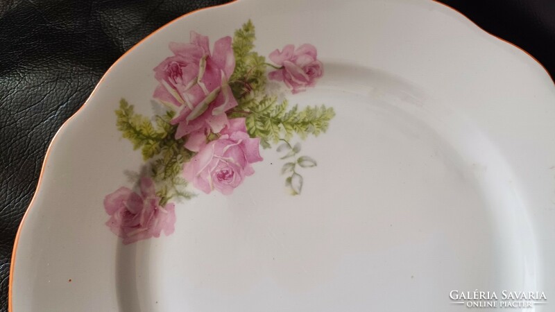 3 Zsolnay rose plates