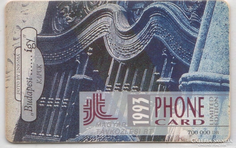 Magyar telefonkártya 0405  1993 Kapu   GEM 1    alsó Moreno    595.000 darab