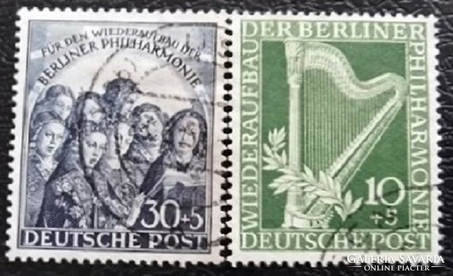 BB72-3p / Németország - Berlin 1951 Berlini Filharmonikusok bélyegsor pecsételt