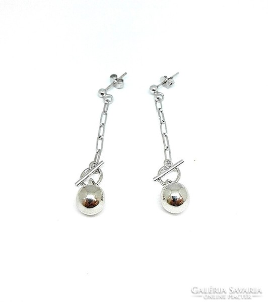Modern silver ball earrings (zal-ag117558)
