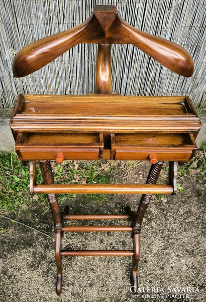 Beautifully carved mahogany sideboard clothes rack, clothes rack with hanger