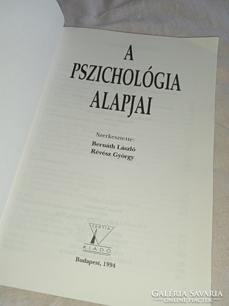 Révész György Bernáth László  - A pszichológia alapjai