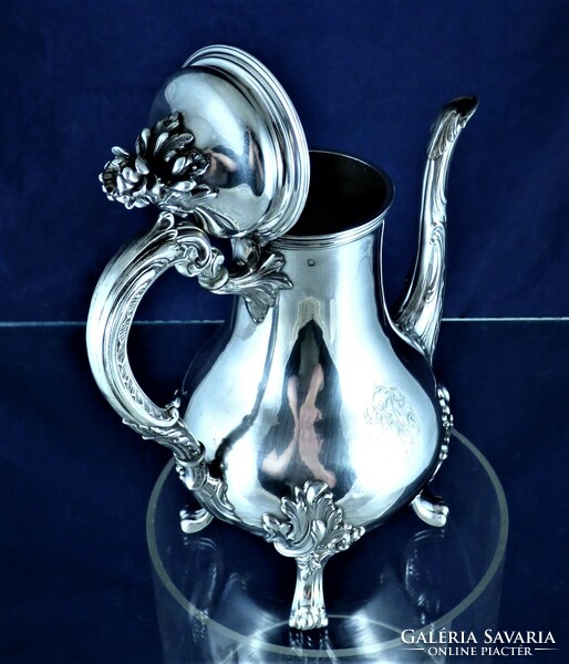 Sumptuous, antique silver pourer, Paris, ca. 1880!!!