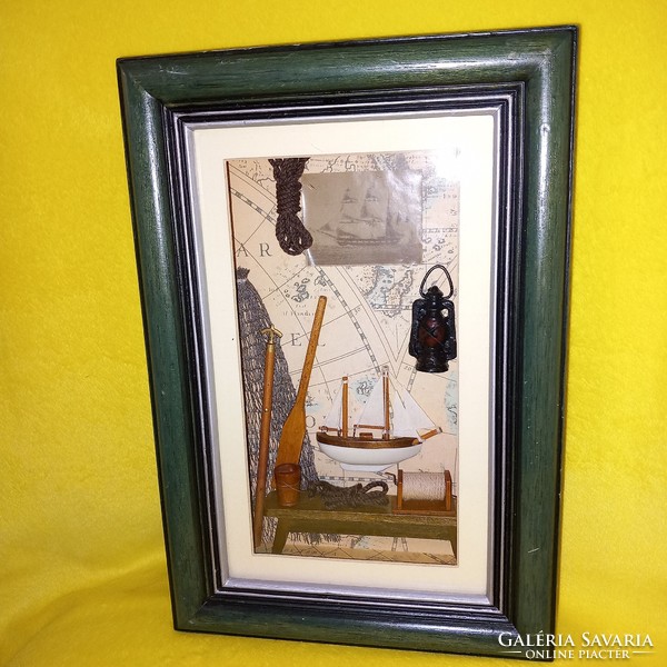 Ship diorama, picture, wall decoration,