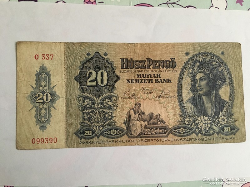 20 pengő bankjegy eladó