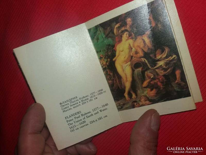 1970. Régi utazó emlék CCCP kiállítási fotó leporelló kiskönyv Ermitázs gyűjtemény képek szerint