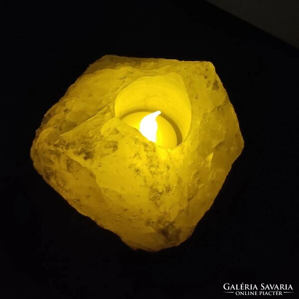 Rock crystal candle holder - 1 kg