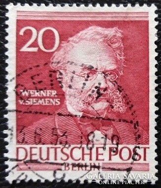 BB97p / Németország - Berlin 1952 Híres Berliniek I. bélyegsor 20 Pf. értéke pecsételt