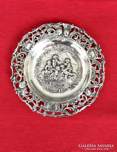 Antique silver decorative bowl