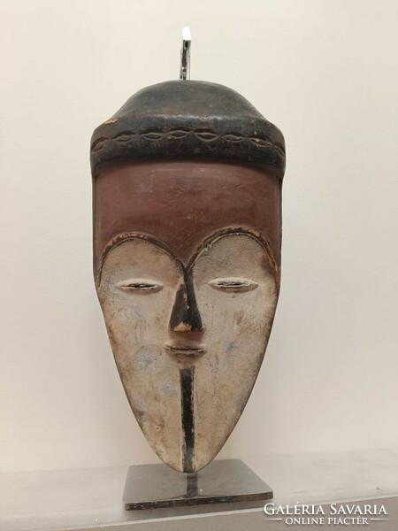 Antique African Vuvi ethnic group wooden mask grain 921 drum 55 7765