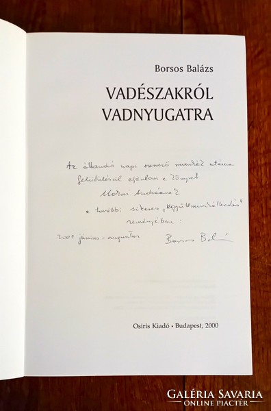 Book signed by Balázs Borsos