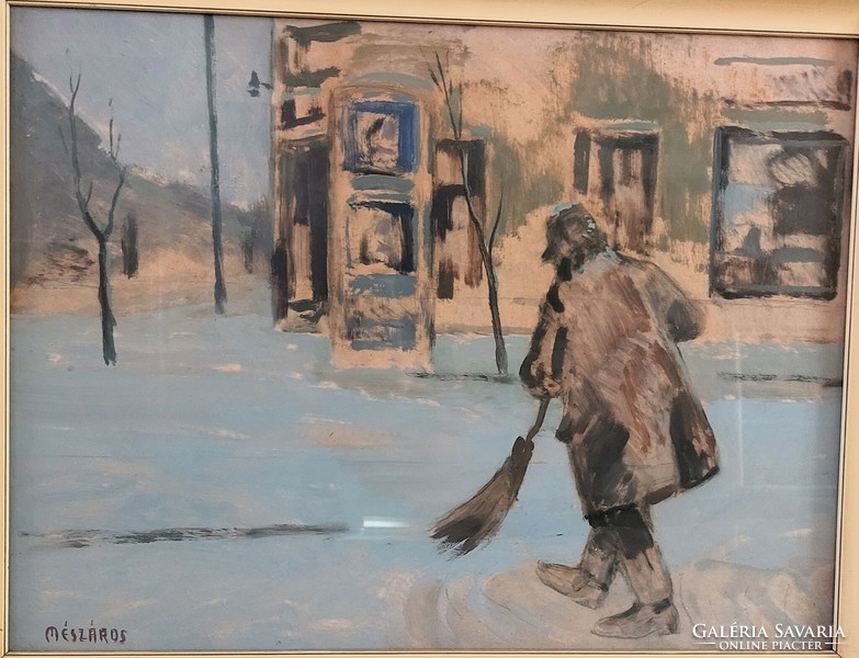 József Mészáros: street sweeper