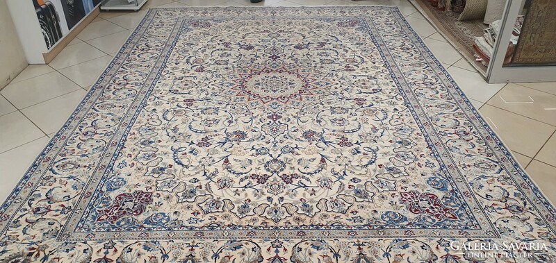 3349 Iranian nain silk contour handmade woolen Persian carpet 245x342cm free courier