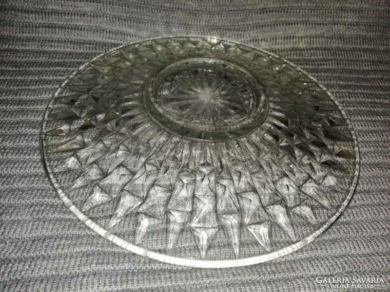 Retro glass serving tray, table center (a14)