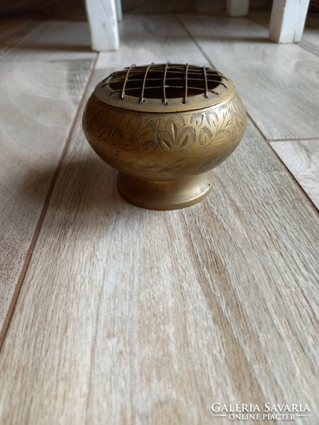 Beautiful old copper perfume holder (potpourri, 9x7 cm)