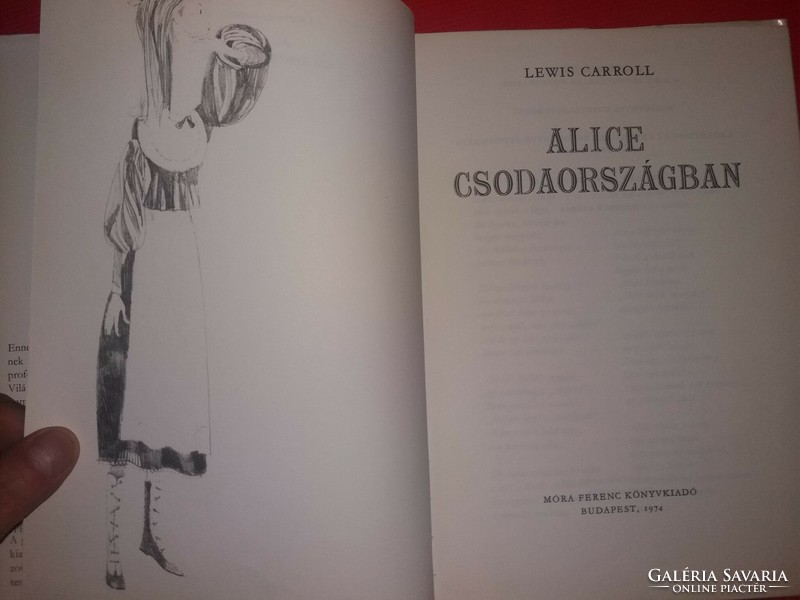 1974.Lewis Carroll: Alice in Wonderland fairy tale book according to the pictures