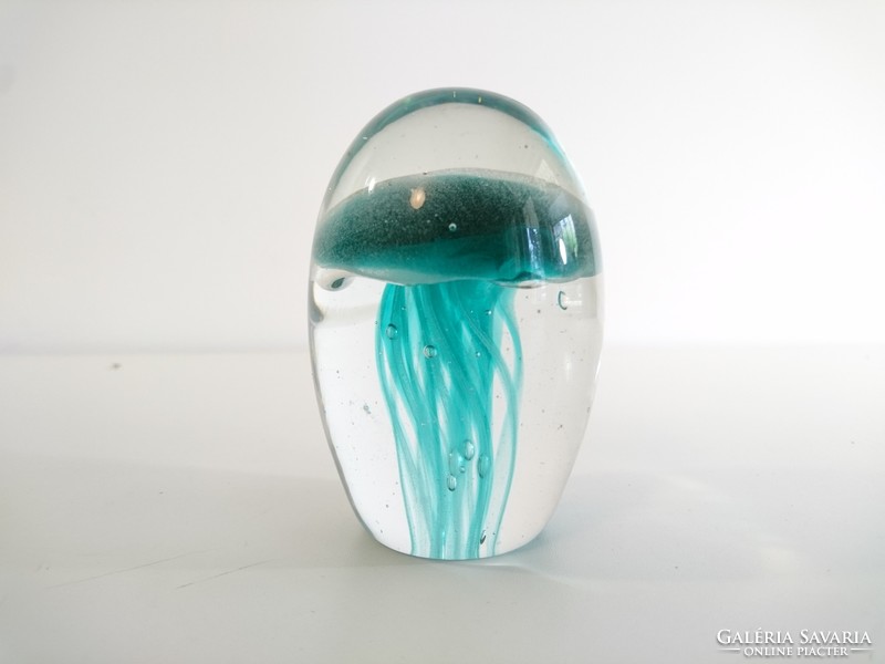 Glass paperweight, paperweight, jellyfish