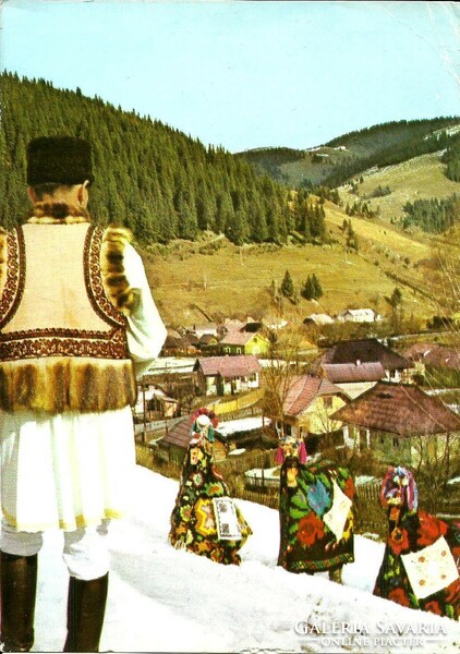 Postcard = Russian folk costume