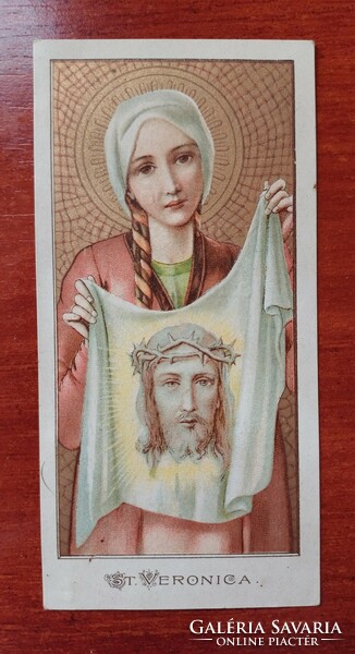 Antik szentkép imakönyvbe  St Veronica 1913