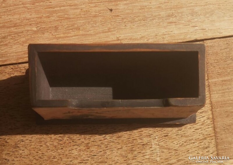 Antique wooden matchbox 11x4x6cm