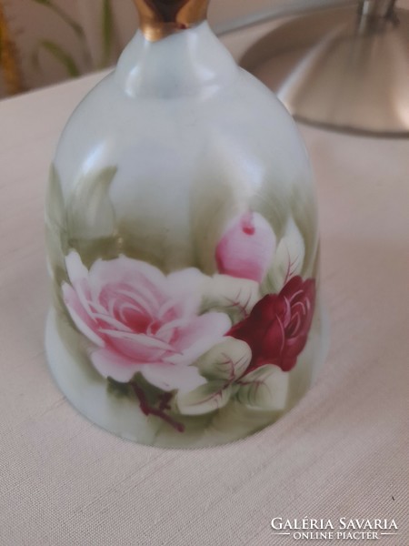 Vintage rózsás porcelán harang