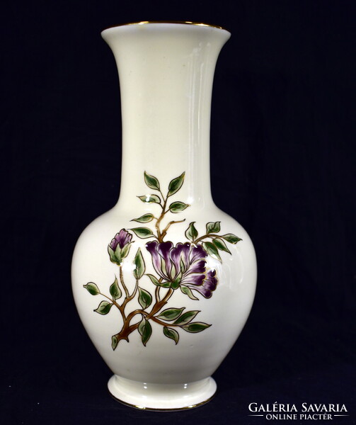 Large Zsolnay lilac flower marked jubilee vase!