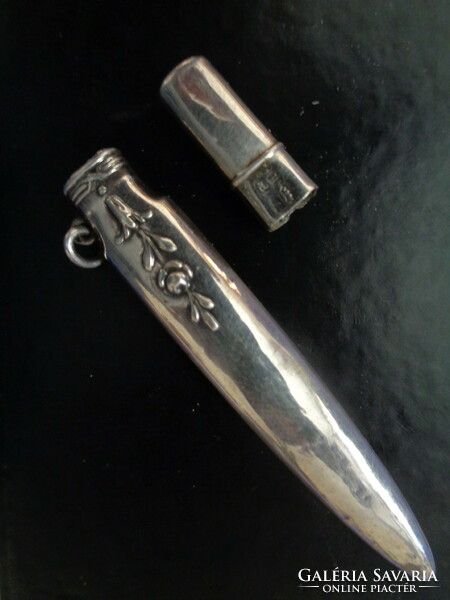 Antique silver pencil - toothpick holder