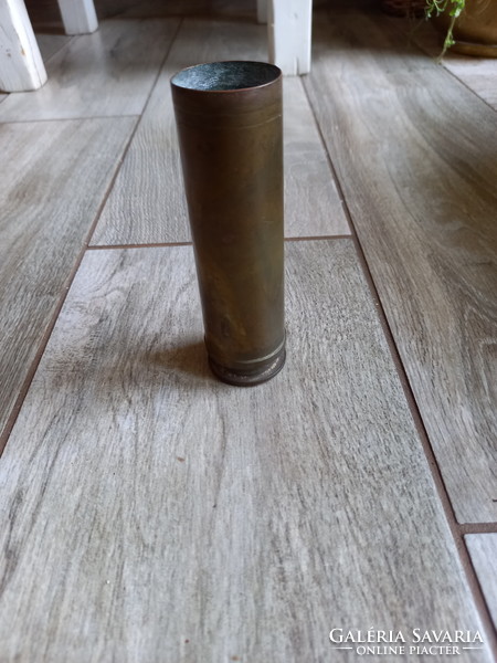Old copper cartridge case vase (11.1x3.1 cm)