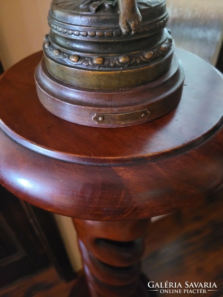 Antique walnut pedestal