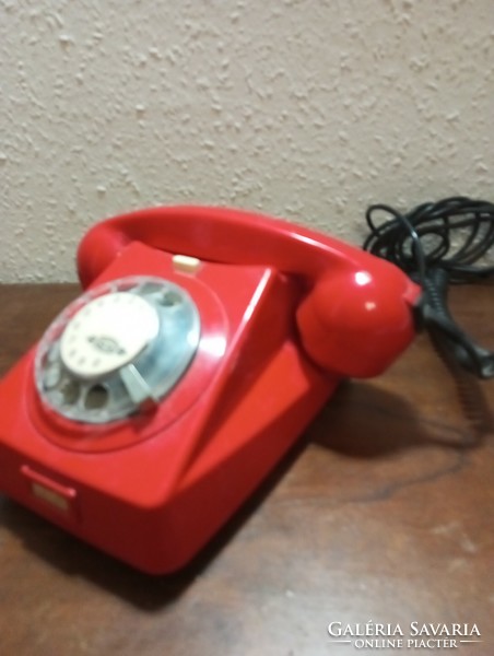 Retro dial red telephone