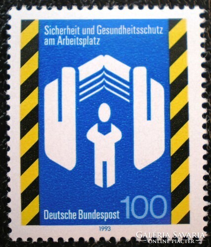 N1649 / Germany 1993 safety and health protection stamp postal clerk