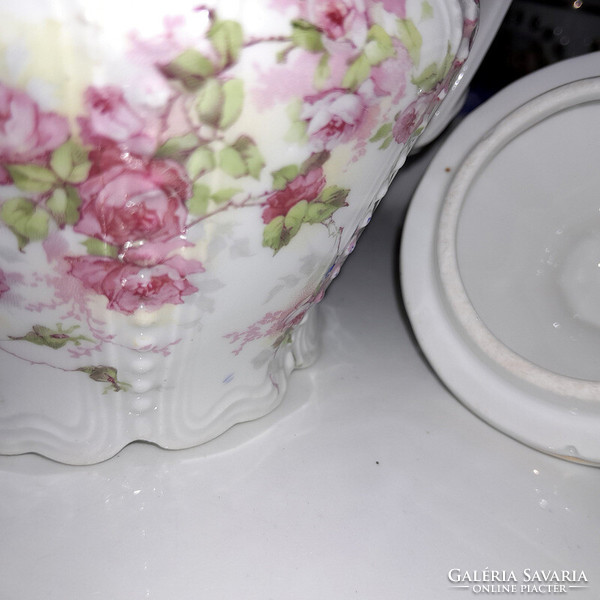Fabulously beautiful pink Art Nouveau sugar bowl - 16.6 cm - art&decoration
