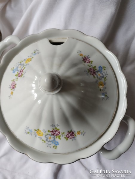 Porcelán antik leveses tál