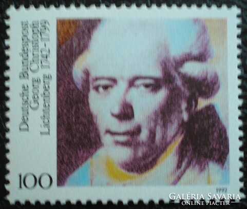 N1616 / Germany 1992 Georg chr. Lichtenberg stamp postman