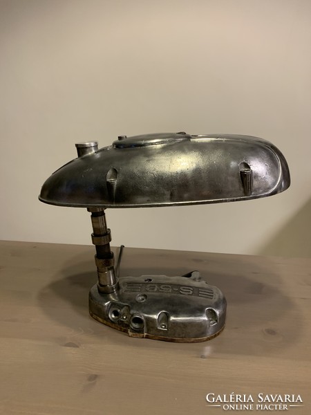 Unique vintage motorcycle pannonia, riga deck lamp, table lamp
