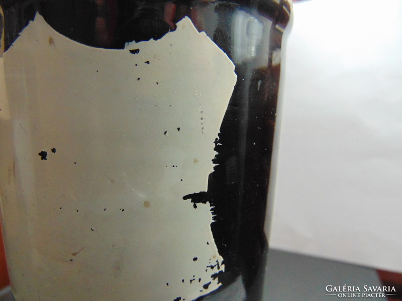 Apothecary black glass jar