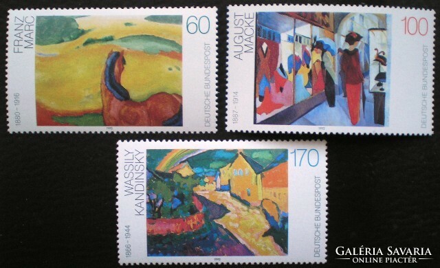 N1617-9 / Németország 1992 20. századi német festészet bélyegsor postatiszta