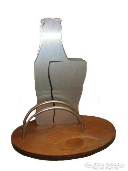 Retro drink plate and napkin holder, cola bottle and glass form
