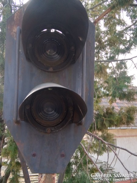 Régi Vasúti tolatás jelző lámpa 3,7 méter.
