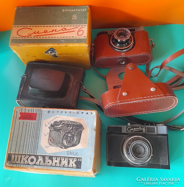 Flash of Russian cameras - cmena6 in box + companions