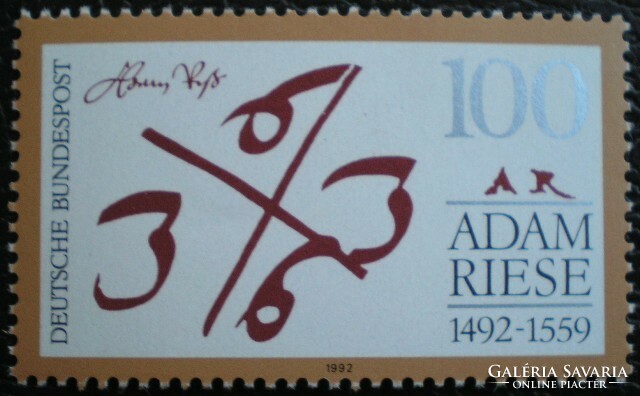 N1612 / Németország 1992 Adam Riese bélyeg postatiszta